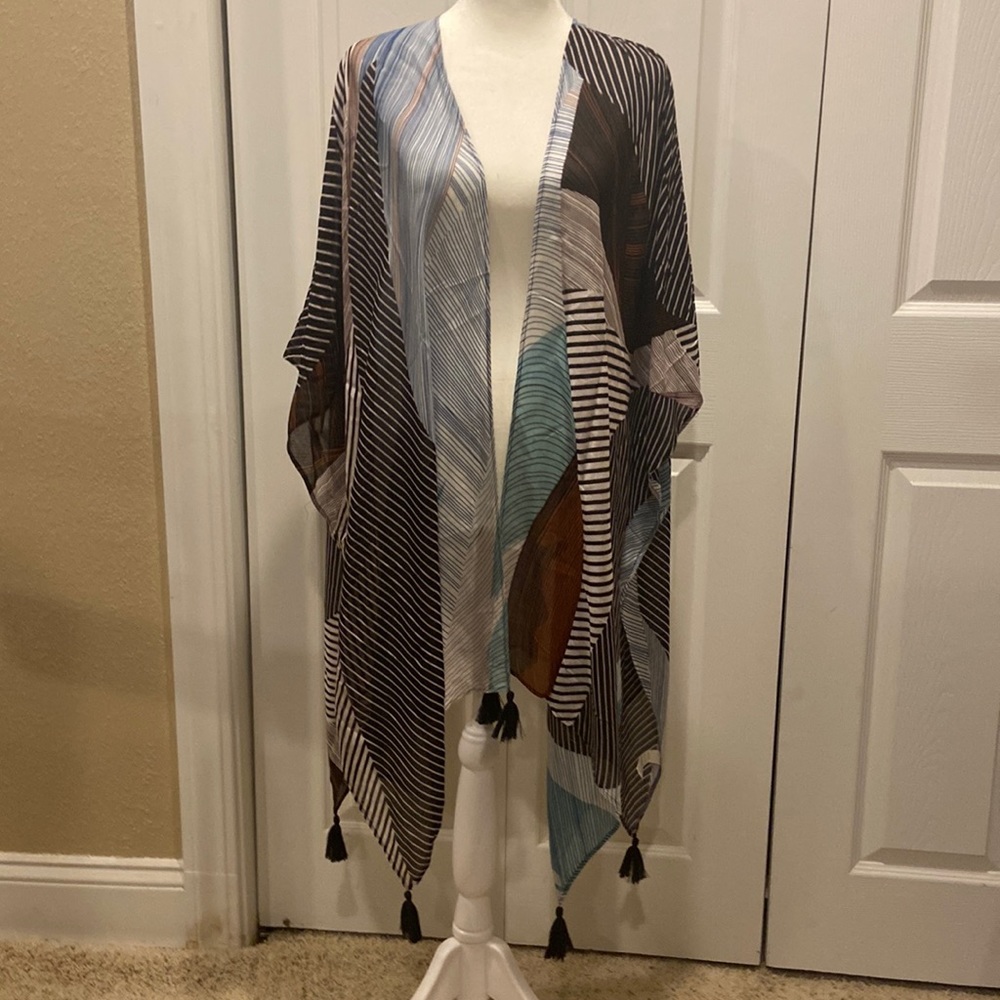 Maas rose, abstract, print kimono